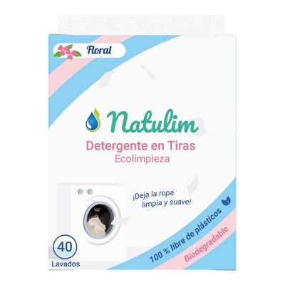 Detergente en tiras floral 40 lavados