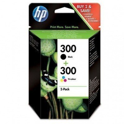 HP 300 Negro + Color Pack de 2 Cartuchos de Tinta Originales - CN637EE