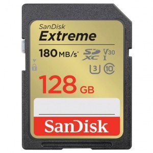 Tarjeta de memoria Sandisk SD SDXC EXTREME 128GB 180MB/S