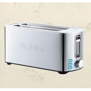 TOSTADOR FLAMA 969FL DOBLE RANURA INOX 1400W
