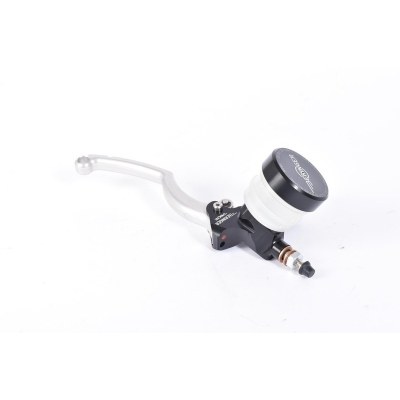 BERINGER Classic Racing Axial Brake Master Cylinder Ø17,5mm Plug-In Reservoir Black (Type A Lever - 16cm Silver) BARR12B-MLEAS