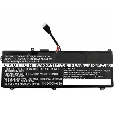 Batería compatible para portátil HP Zbook Studio G3 15.2V / 3400mAh / mbxhp-ba0109