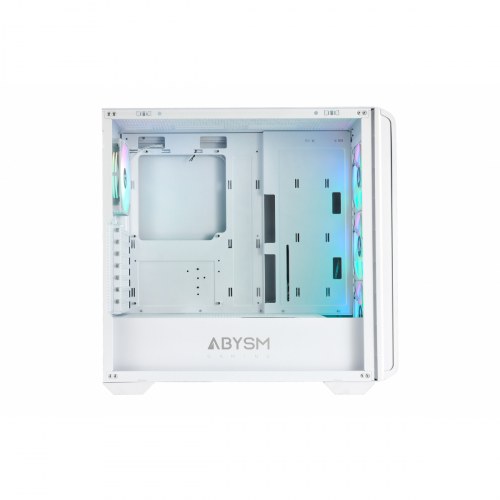 Abysm Danube Kamp BX300 White Caja Torre ATX, ITX, Micro ATX - Lateral Cristal Templado - 3.5\1 y 2.5\1 - USB-A, USB-C y Audio - 4 Ventiladores ARGB Ins