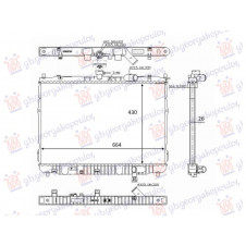 RADIATOR CRDi DIESEL (430x670x26) (NRF)