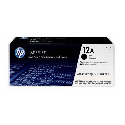 Tóner Original HP nº12A Multipack/ 2x Negro