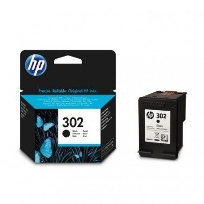 HP 302 Negro Cartucho de Tinta Original - F6U66AE