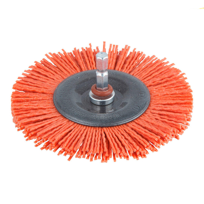 Cepillo de disco de nylon, vástago hexagonal 1/4 ø100x10mm 1502000 wolfcraft