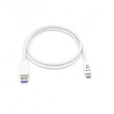 CABLE USB-A MACHO USB-C MACHO USB 3.2 1M TRANSFERENCIA 5G 3A COLOR BLANCO