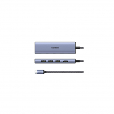 Ugreen 20956A hub de interfaz USB Tipo C 5000 Mbit/s Plata