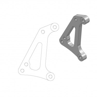 Soporte adaptador para disco de freno Supermoto Racing MOTO-MASTER 211114