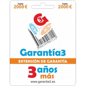 Extensión Garantía + 3 años G3PD3ES2000 hasta 2000€
