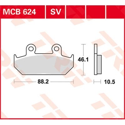 Pastillas de freno metal sinterizado SV TRW MCB624
