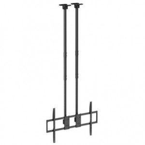 Soporte TV giratorio de techo Aisens CT120TLE-395, 60-120 pulgadas, hasta 120 kg, VESA 1000 x 600 mm, incl. -25°/0°, mástil 1090-2104 mm, negro