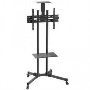 Carro TV con ruedas Aisens FT70TE-035, 37-70 pulgadas, hasta 50 kg, VESA 600 x 400 mm, incl. ±10°, altura ajustable, negro