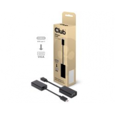 Cable Club 3d Usb-c/m A Vga/h 0.15m Negro