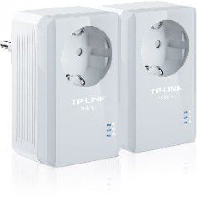 Pack x2 adaptadores de red linea electrica 500mbps powerline con enchufe tp - link