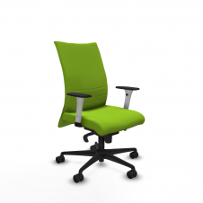 Piqueras y Crespo Albacete confidente sincro similpiel pistacho brazos 1D blancos base nailon ruedas 65 mm nailon