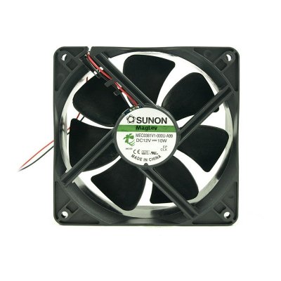 VENTILADOR 12Vdc 120x120x38mm 10W 2 Cables VAPO Sunon