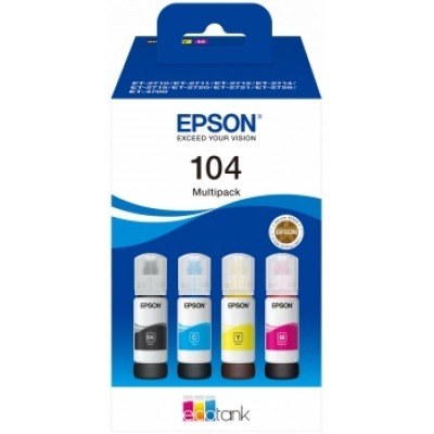Epson 104 - Multipack de Botellas de Tinta Originales C13T00P640