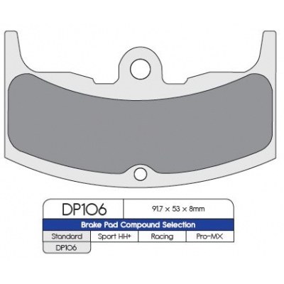 Pastillas de freno metal sinterizado estándar DP BRAKES DP106