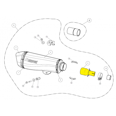 Tubo de unión AKRAPOVIC L-PI5SO1