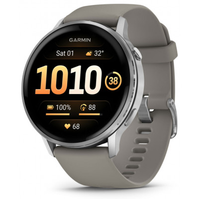 SMARTWATCH GARMIN VENU 4 45 MM BISEL PLATEADO