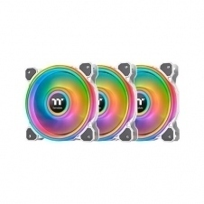 Kit de ventiladores 120 x 120 thermaltake riing quad 12 rgb blanco pack 3 unidades - 1500rpm - pwm - argb