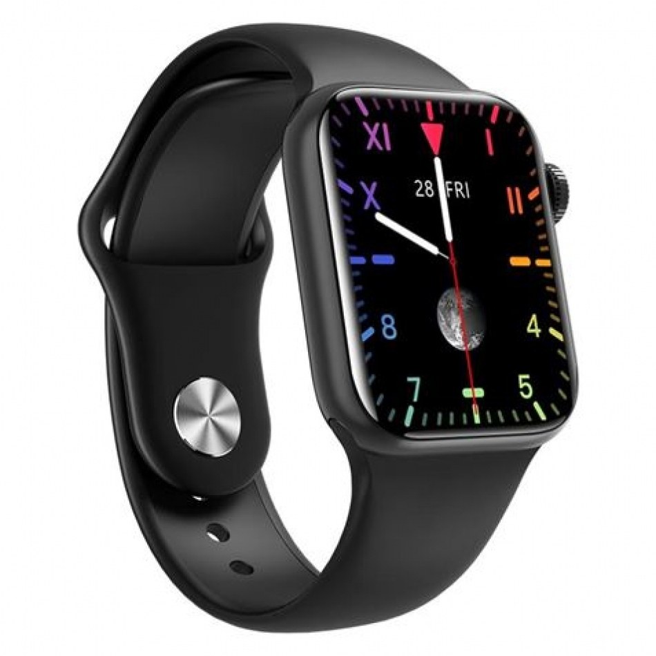 XO W7 Pro Smartwatch Pantalla 1.8 HD - Bateria 200mAh - Carga Inalambrica - Correa de Silicona - IP67 - Color Negro