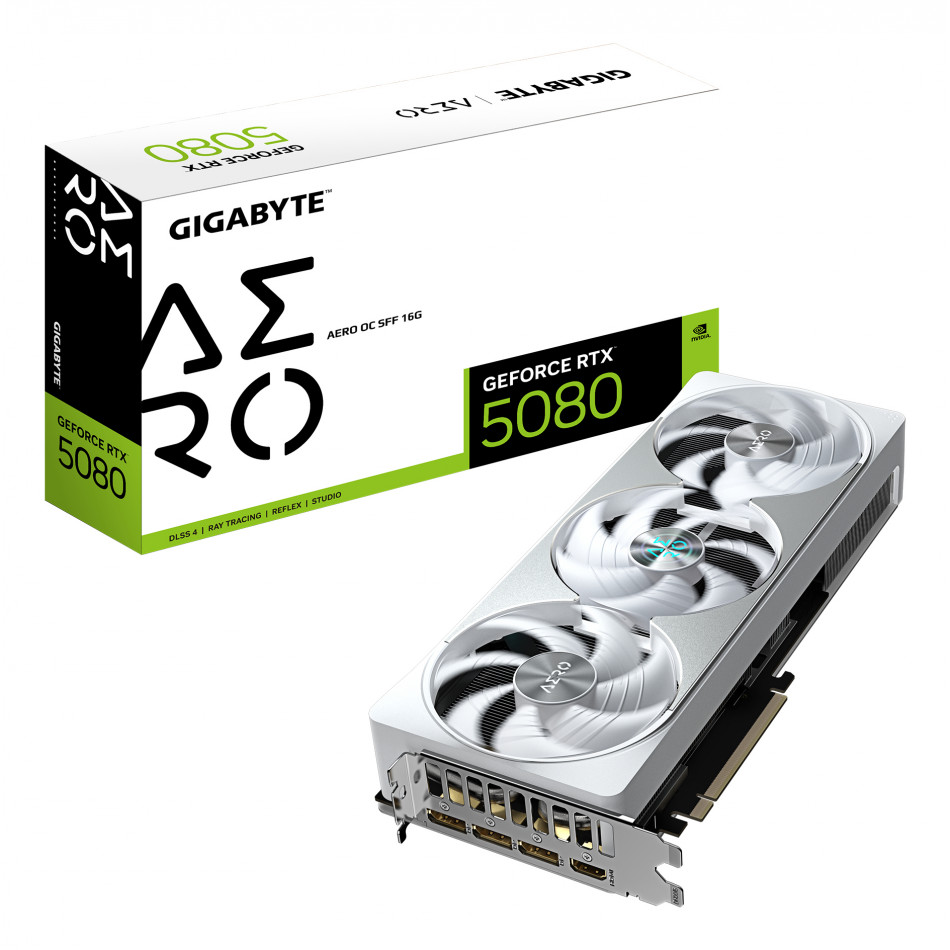 Tarjeta Gráfica Gigabyte GeForce RTX 5080 AERO OC SFF/ 16GB GDDR7
