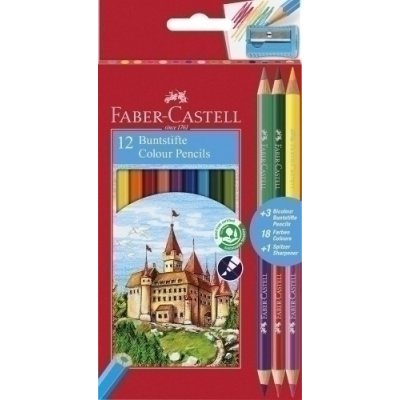 LAPICES COLOR FABER est.12+ 3 BICOLOR
