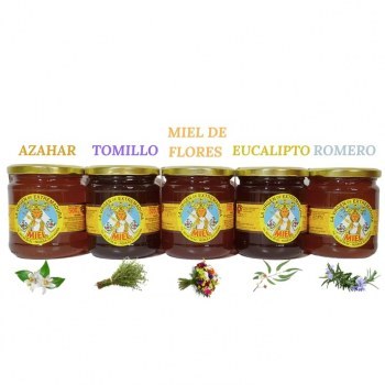 Pack Dulzura Plena: Quinteto de Mieles Suaves 500g - Virgen Extremadura