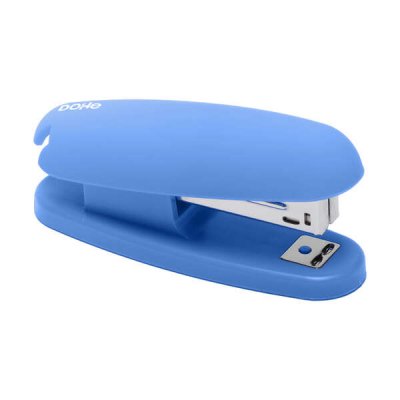 Dohe Grapadora de Sobremesa con Tacto Soft Touch - Grapa hasta 20 Hojas - Carga Superior - Color Azul