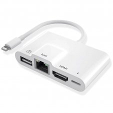 Adaptador Compatible Lightning a Ethernet, HDMI y USB (THT-022)
