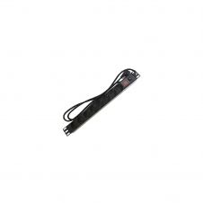 PDU TIPO REGLETA DE 8 TOMAS CON INTERRUPTOR, PROTECTOR DE SOBRECARGAS Y CABLE DE 2 M