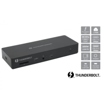 Docking usb - c 13 - in - 1 conceptronic 1xhdm 2xthunderbolt 2xusb - a 3.2 2xusb - c audio pd96w 1xrj45 2.5gbe