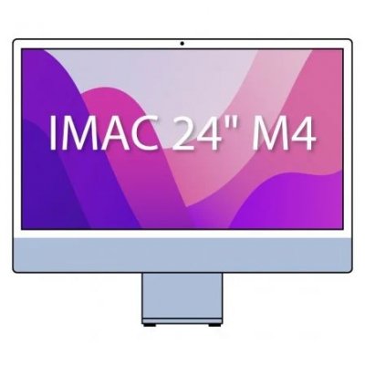 Apple iMac 24 Retina 4,5K / M4 10-Core CPU/ 16Gb/ 512Gb SSD/ 10-Core GPU/ Azul