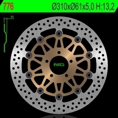 Disco de freno NG 776 Ø310 x Ø61 x 5 776