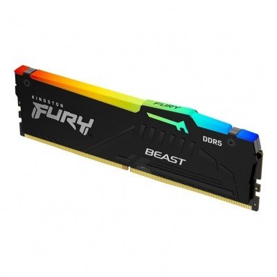Memoria ram ddr5 8gb kingston - 5600 mhz - pc5 - 44800 - fury beast rgb - cl40 - 1.25v