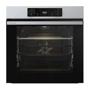 Horno pirolítico Hisense BI64216EPX, 78 litros, Air Fry, modo pizza, guía telescópica, cierre suave, precalentamiento rápido, clase A++, inox