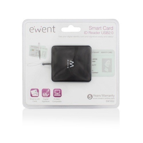 EWENT LECTOR DNI SMART CARDS 1 x USB. USB 2.0 EW1052