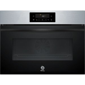 Horno compacto Balay 3CB4821X3, Pirolítico, Hidrolítico, abatible, multifunción, 7 funciones, 47 litros, 45.5 x 59.4 x 54.8 cm, clase A, acero inox