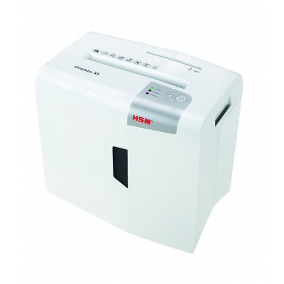 X5 triturador de papel Corte en partículas 58 dB 22 cm Plata, Blanco