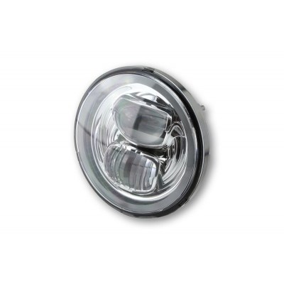 HIGHSIDER LED main headlight insert TypE 7 with sidelight ring, round, chrome, 5 3/4 inch 226-020