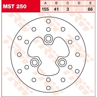 Disco de freno fijo redondo hasta 219 mm TRW MST250