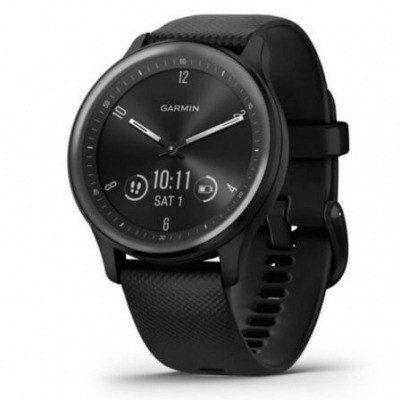 Smartwatch Garmin Vivomove Sport/ Notificaciones/ Frecuencia Cardíaca/ GPS/ Negro Pizarra