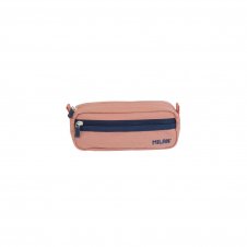 Milan Serie 1918 Estuche Portatodo Rectangular 2 Compartimentos - Tejido Resistente a las Roturas y Rasgaduras - Medidas 21x8,5x6,1cm - Color Rosa