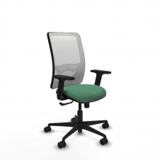 Piqueras y Crespo Zulema sincro malla blanca bali verde esmeralda brazos 2D base nailon ruedas 65mm nailon