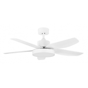 Ventilador de techo Orbegozo CP 116116, 116 cm, 40W, 5 aspas, 6 velocidades, ventilación reversible, cambio sentido giro, luz LED 24W, temporizador hasta 8 h, motor DC, blanco