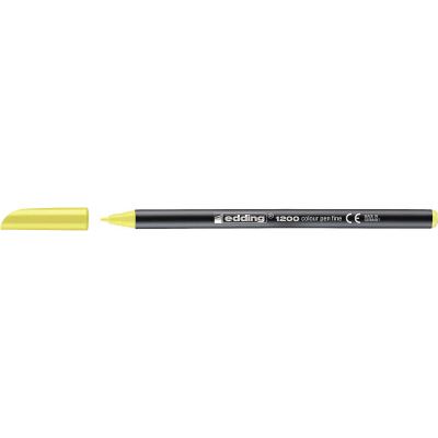 Edding 1200 Rotulador - Punta Redonda - Trazo 1mm - Tinta con Base de Agua - Color Amarillo Neon