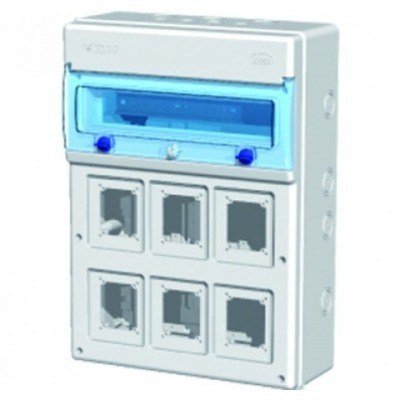 CAJA SUPERFICIE ESTANCA INDUSTRIAL 16 ELEMENTOS 6 VENTANAS